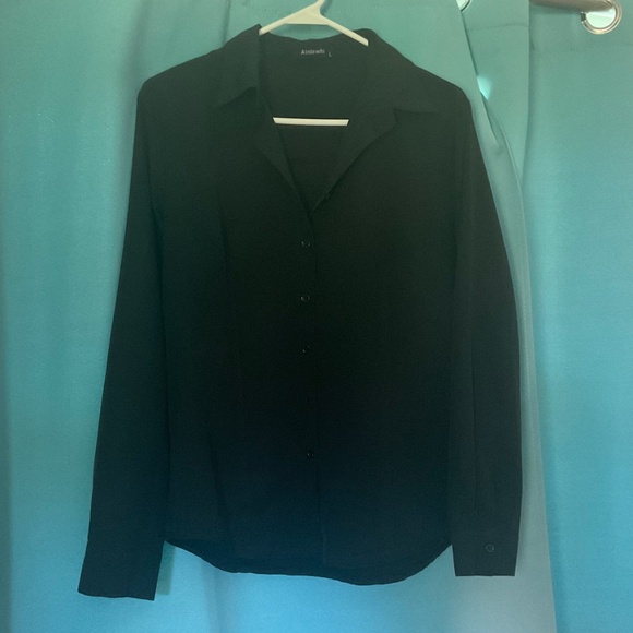 Professional Women's button down black work shirts (3) size L - Picture 2 of 3